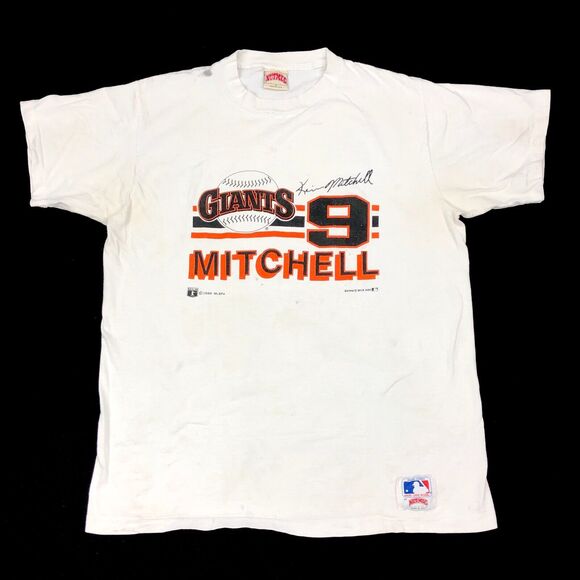 Vintage 1989 San Francisco Giants Mitchell #9 Baseball MLB Tee T Shirt XL B6 - Picture 1 of 6